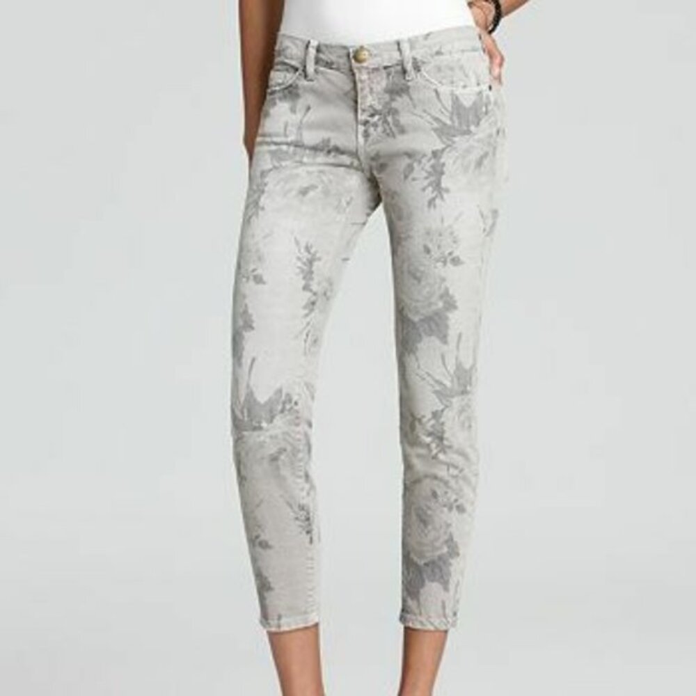 Current Elliott The Stiletto Jeans Grey‎ Floral